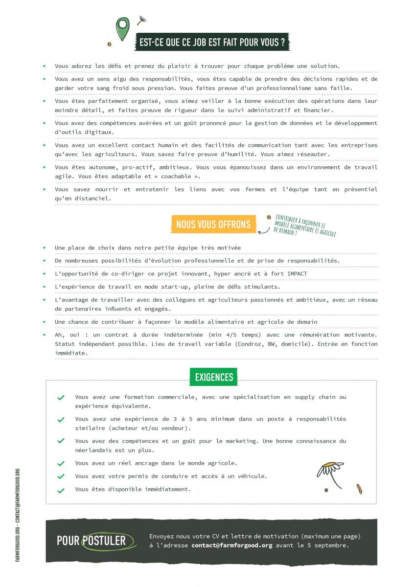 Notre coopérative de producteurs recrute