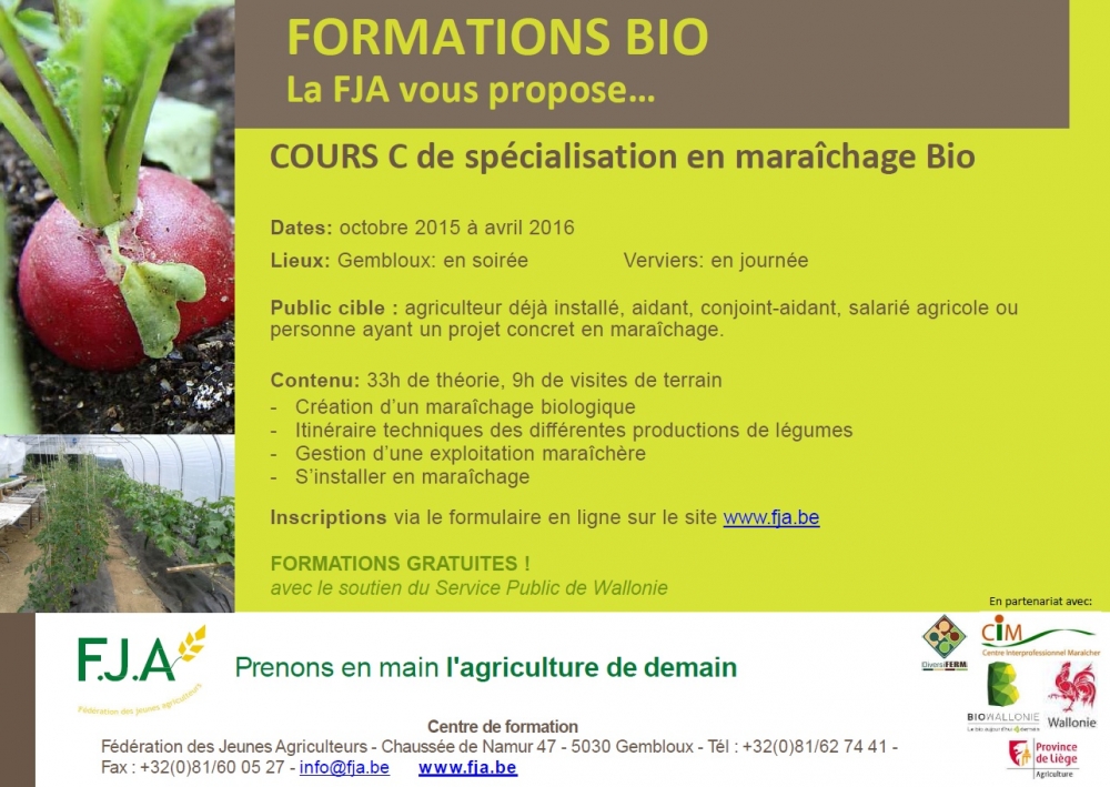 Formation en maraîchage biologique, il reste encore des places à Verviers !