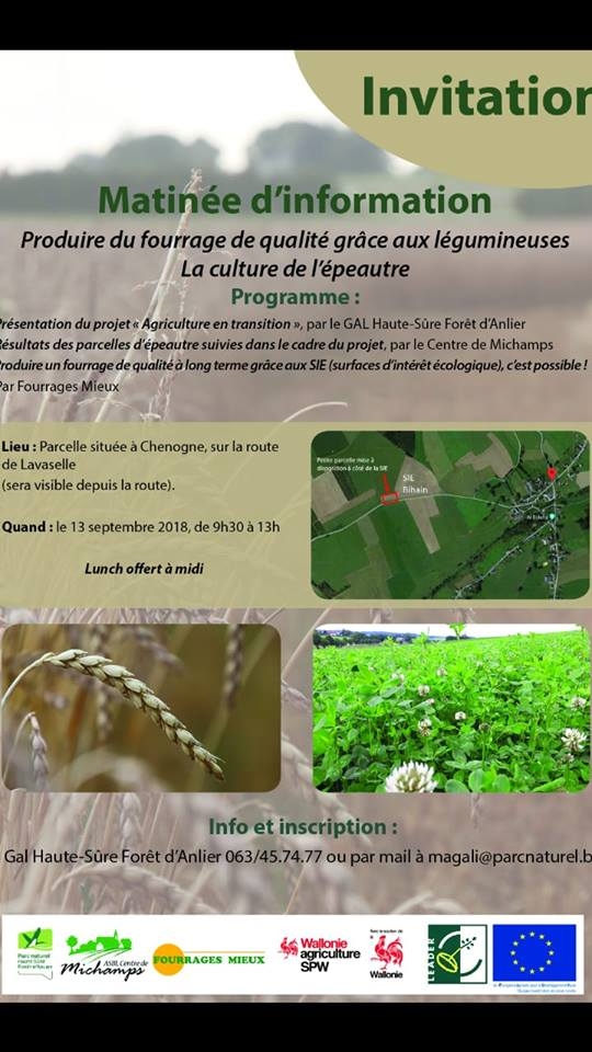 Matinée d'info sur la culture de l'épeautre et la production de fourrage via les SIE.