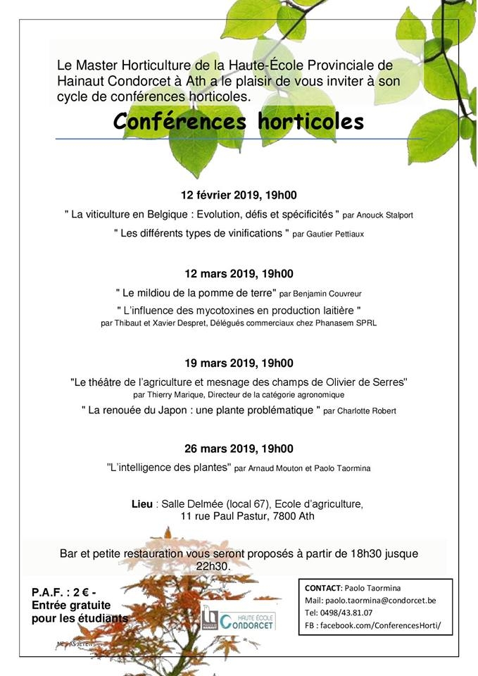 Conférences horticoles à Ath