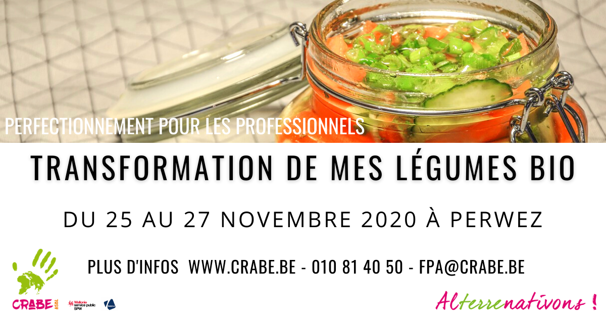 Transformation de mes légumes bio