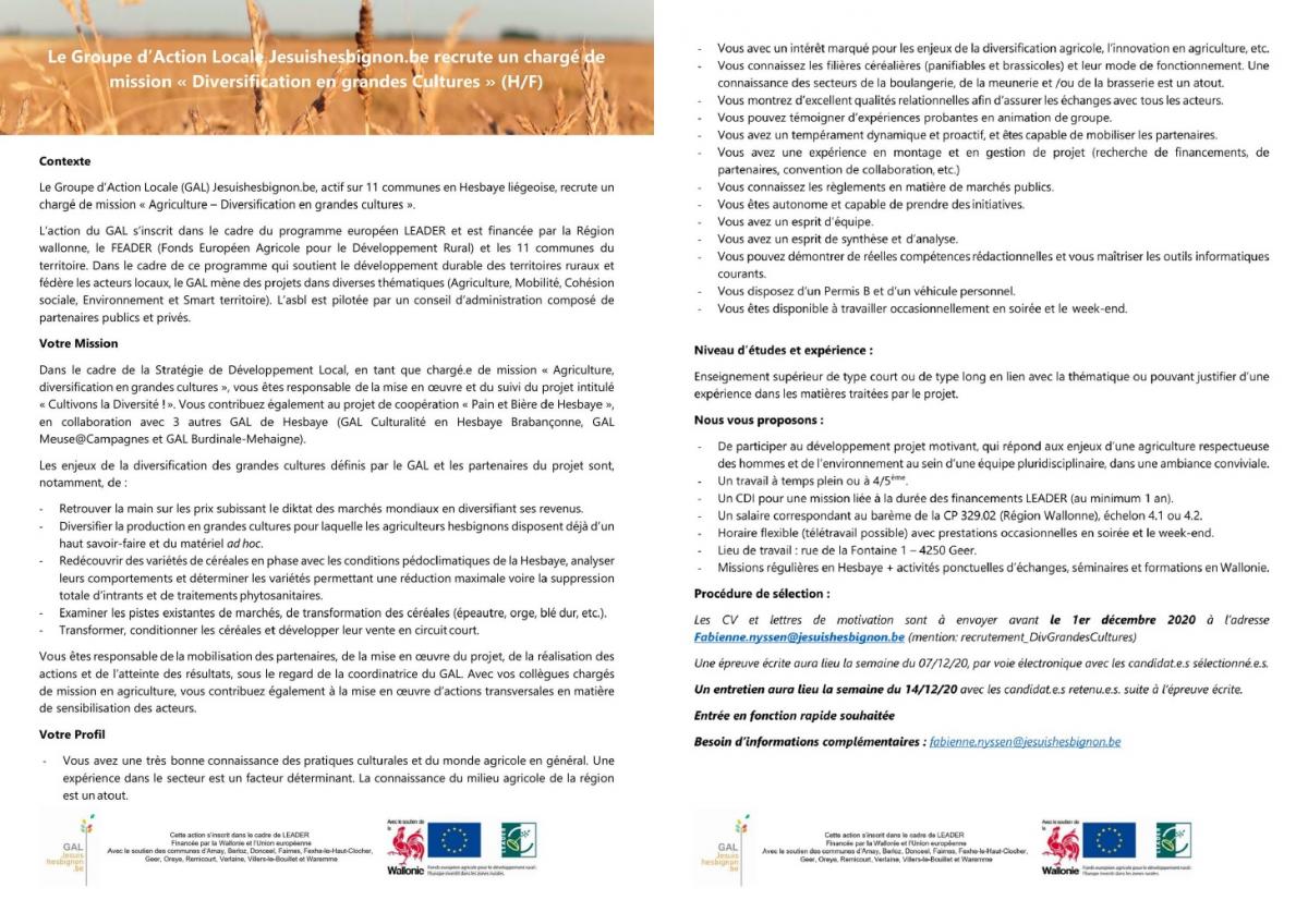 Chargé de mission \