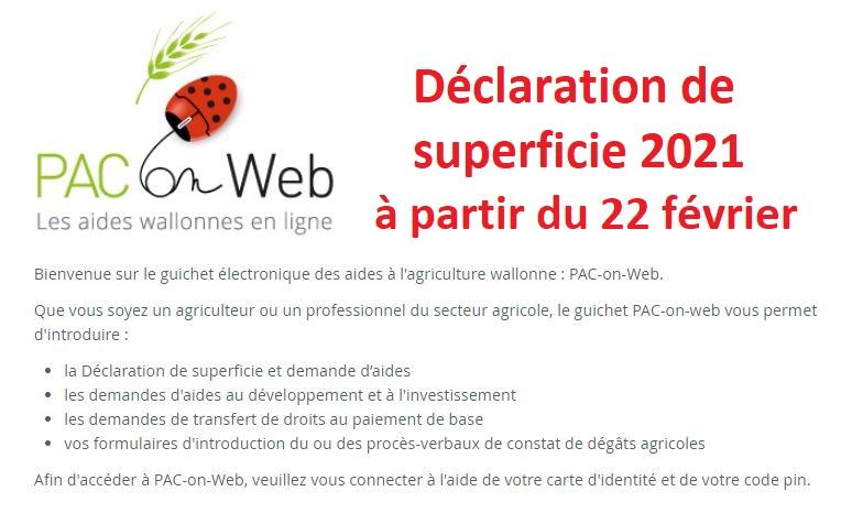 DECLARATION DE SUPERFICIE 2021 –FLÄCHENERKLÄRUNG 2021