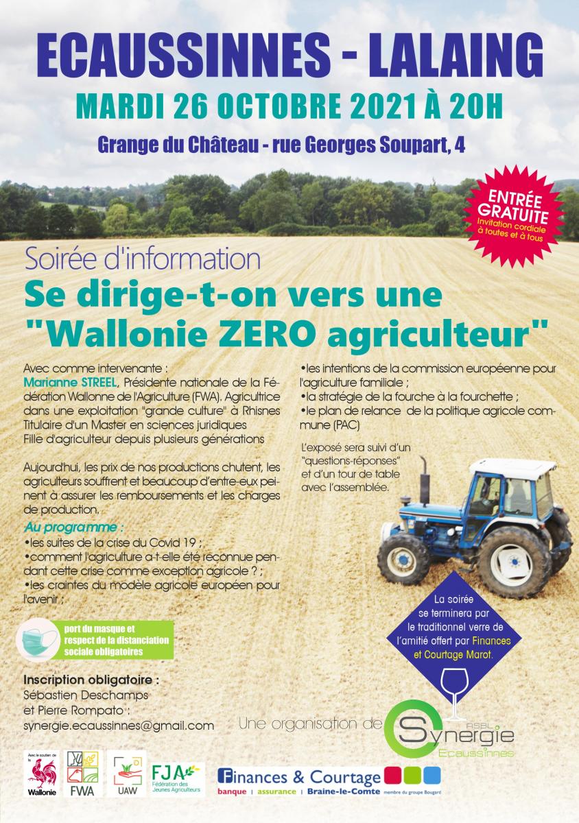 Se dirige-t-on vers une Wallonie ZERO agriculteur ?
