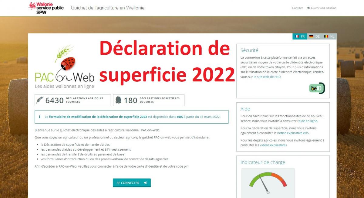 Déclaration de superficie 2022