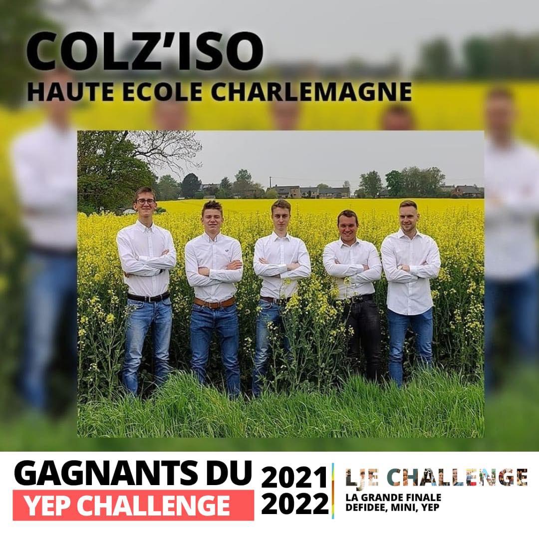 Colz\'iso a remporté le 1er PRIX du YEP Challenge 2022