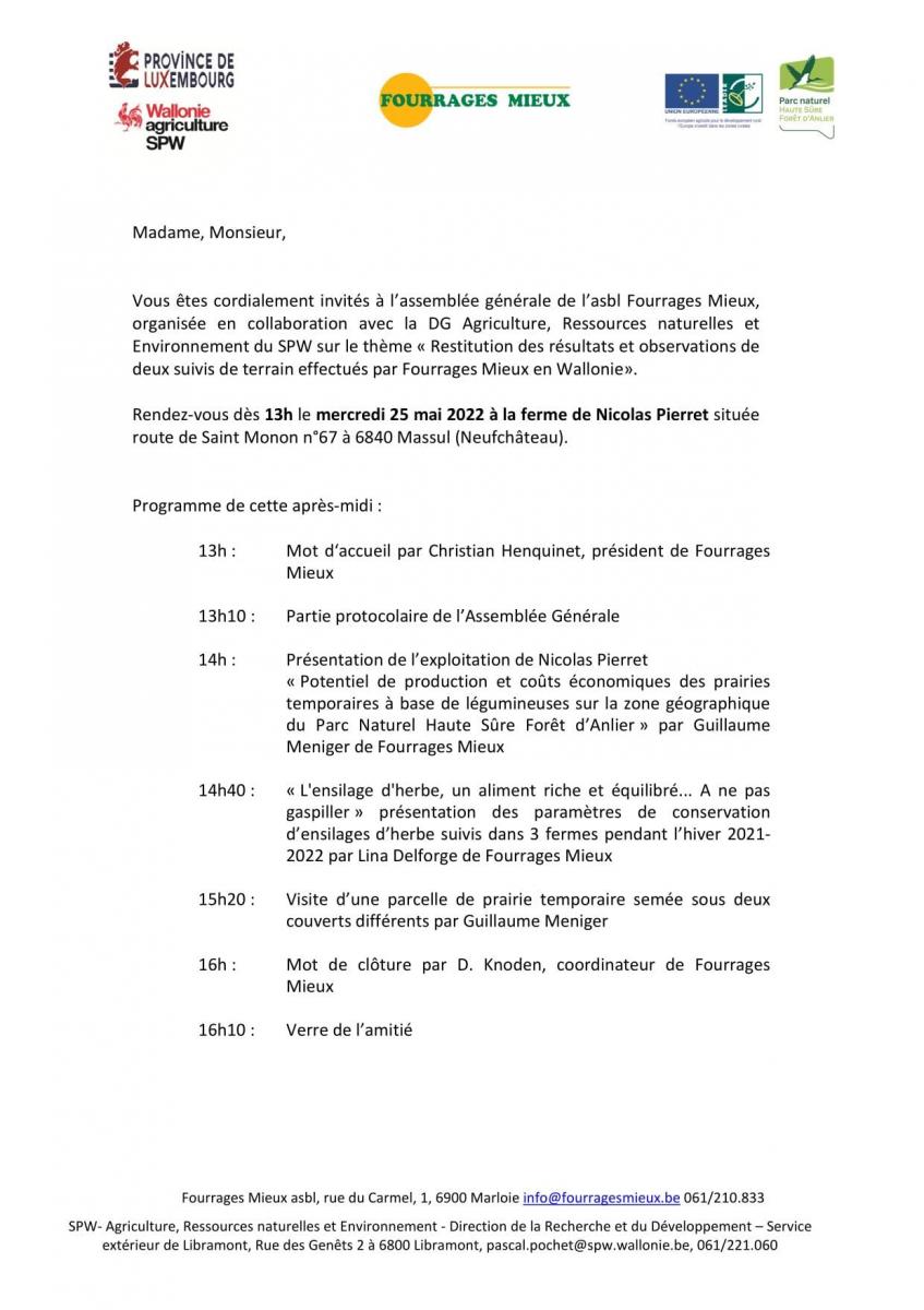 AG de Fourrages Mieux Asbl à Massul (Neufchâteau)