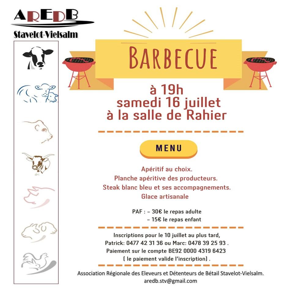 Barbecue de l\'AREDB de Stavelot-Vielsalm le 16 juillet
