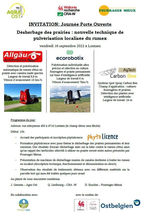 Lutte sélective et localisée du rumex en prairie
