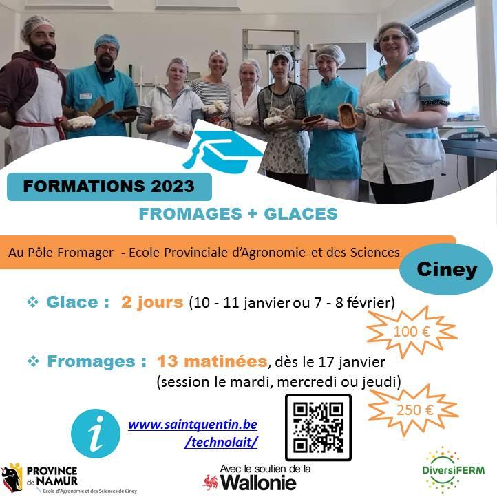 Formations 2023 Fromages Glaces au Pôle Fromager EPASC