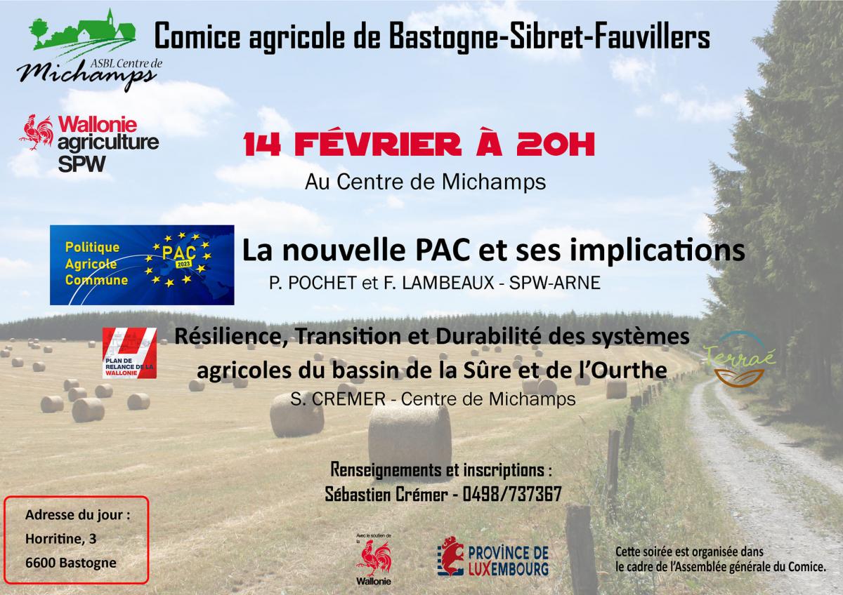 AG du Comice Agricole De Bastogne-Sibret-Fauvillers : PAC plan de relance de la Wallonie