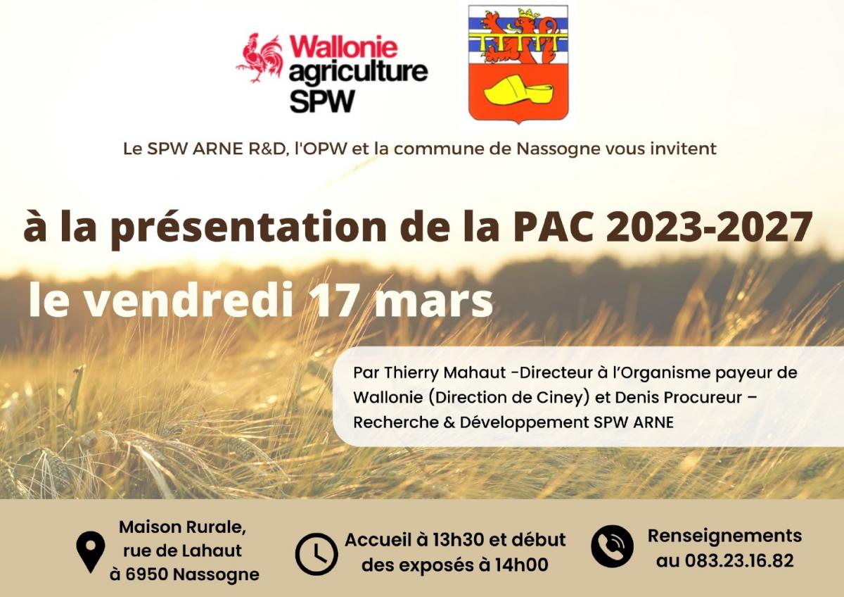 Présentation de la PAC 2023-2027 à Nassogne