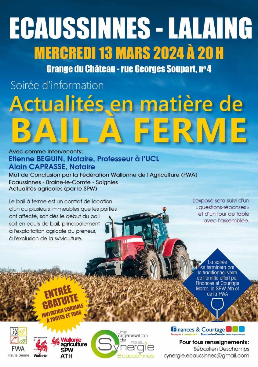 Actualités en matière de bail à ferme