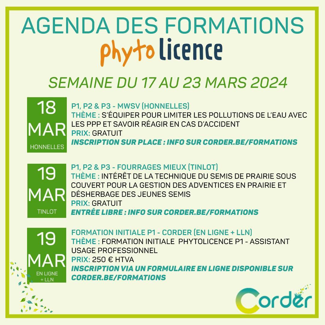 Agenda des formations #PHYTOLICENCE