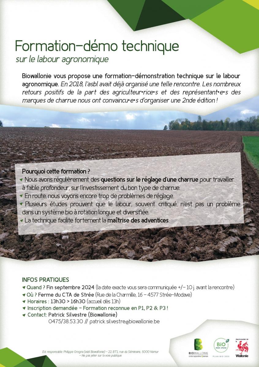 Formation démo-technique sur le labour agronomique