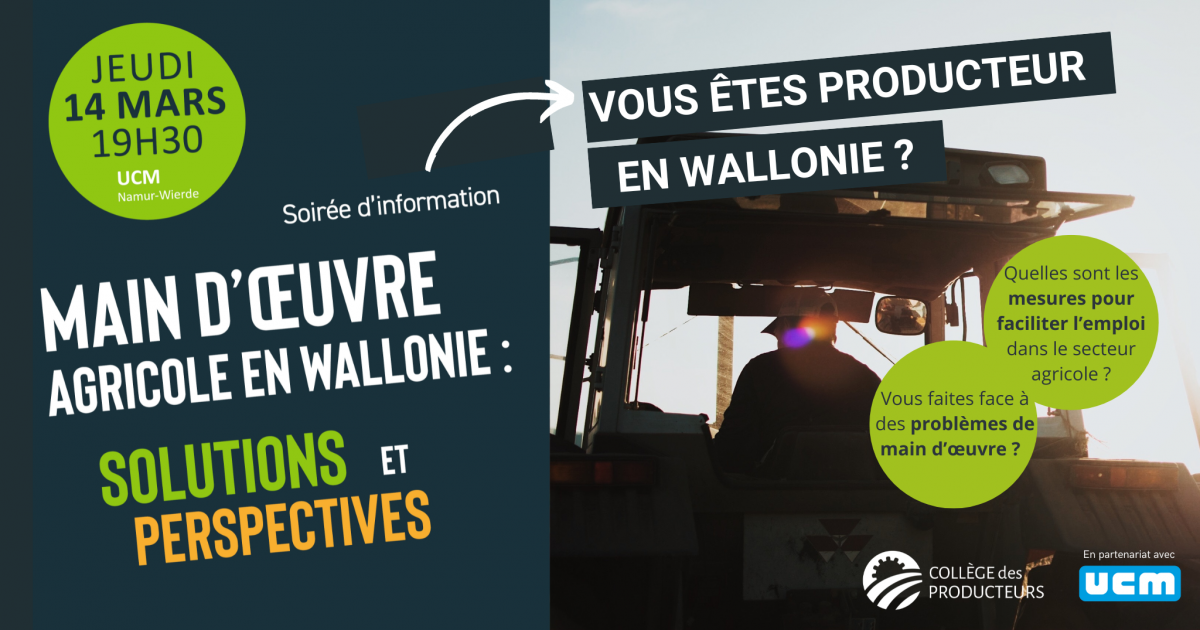 Main d\'œuvre agricole en Wallonie : Solutions et perspectives