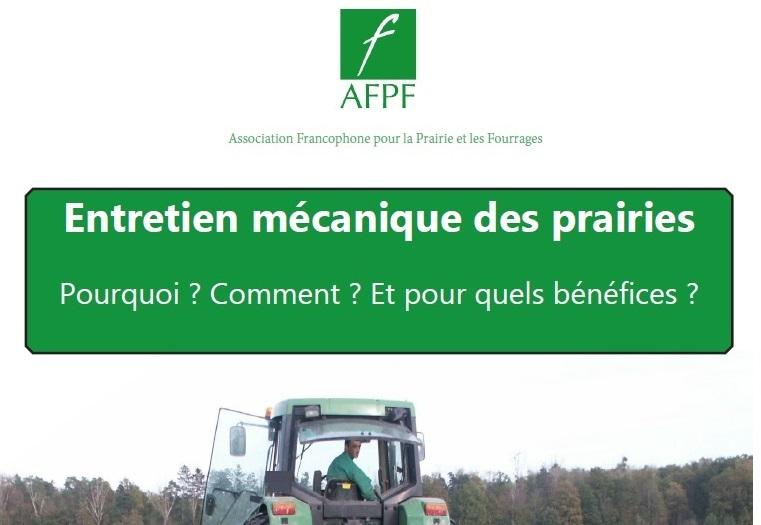 Entretien mécanique des prairies. Pourquoi ? Comment ? Et pour quels bénéfices ?