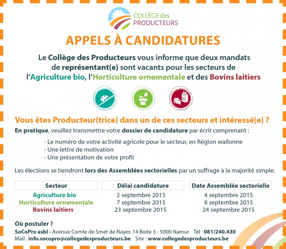 Appel à candidatures