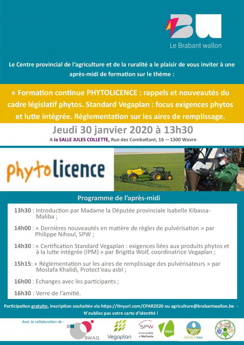 Wavre 30/1/20 à 13h30: Conférence PHYTOLICENCE - GRATUIT