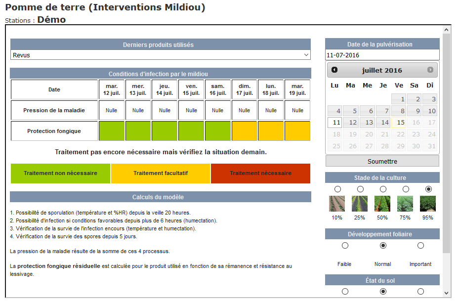 Application ou non contre le mildiou?