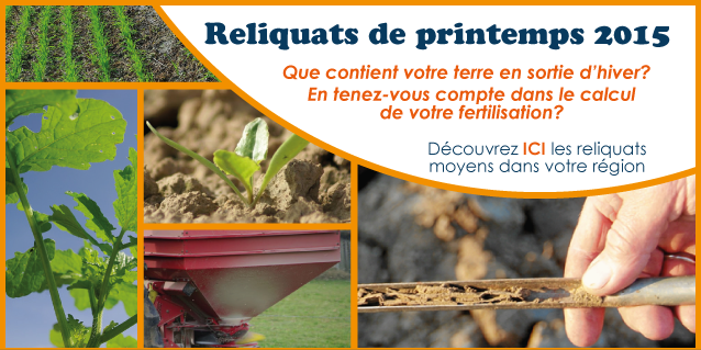 Fertilisation - mise à jour de la base de données reliquats sortie d'hiver