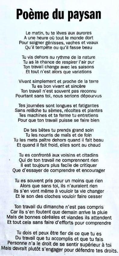 Poème du #paysan