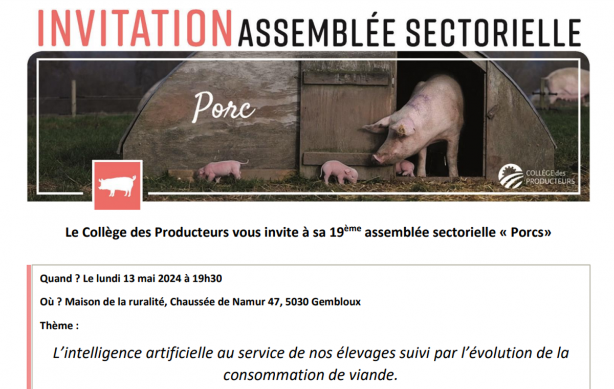L’intelligence artificielle au service des élevages porcins ’évolution de la consommation de viande
